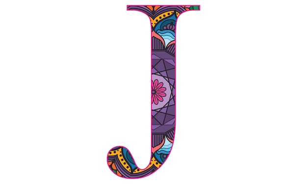 Mandala Alfabeto Página Para Colorear Para Niños