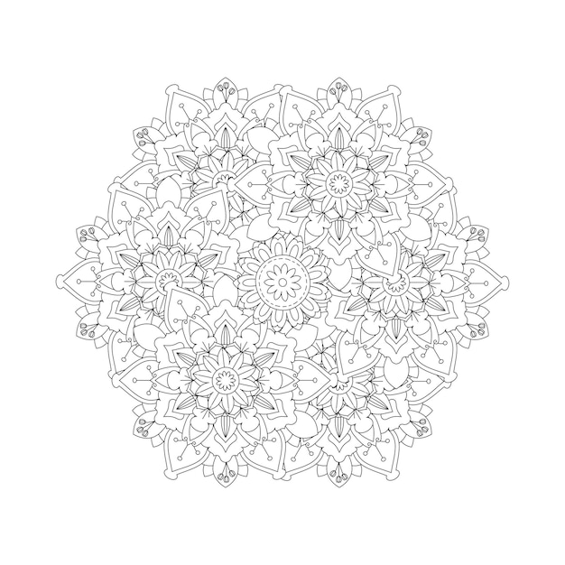 Vector mandala de alta calidad para colorear kdp