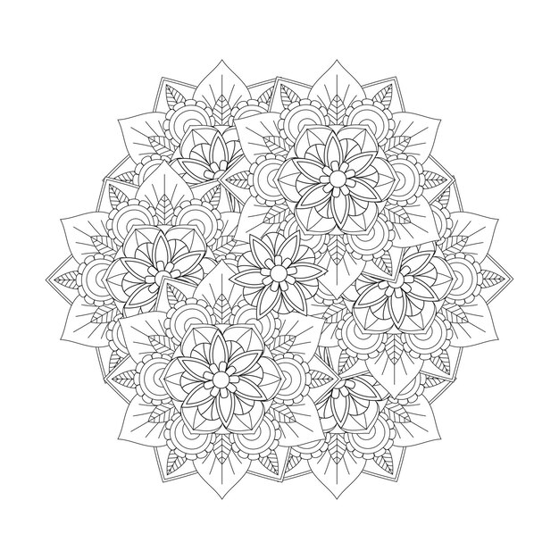 Vector mandala de alta calidad para colorear kdp