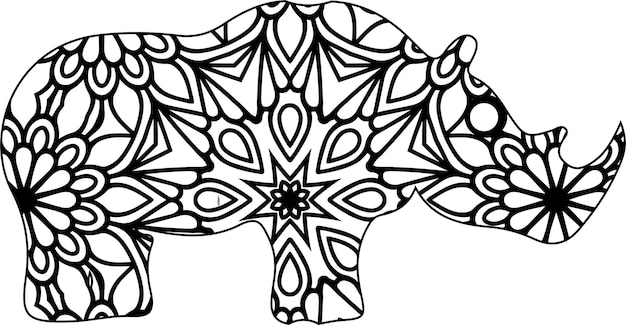 Mandala de animales para colorear para adultos