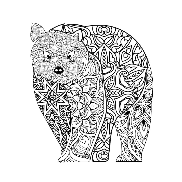 Mandala de animales para colorear para niños