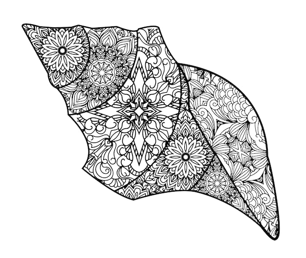 Mandala animales del océano para colorear páginas para niños y adultos premium vector