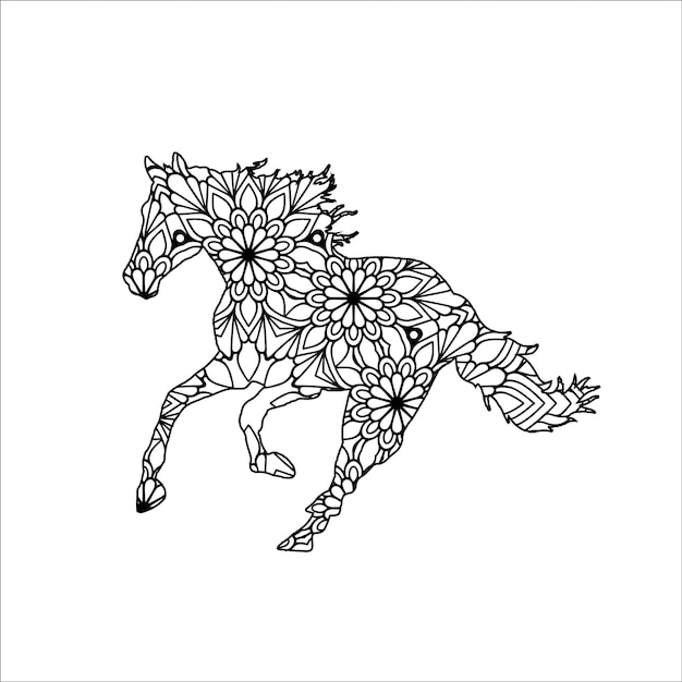Mandala de animales Página para colorear
