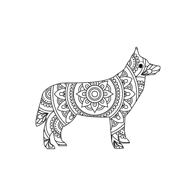 Mandala de animales Página para colorear