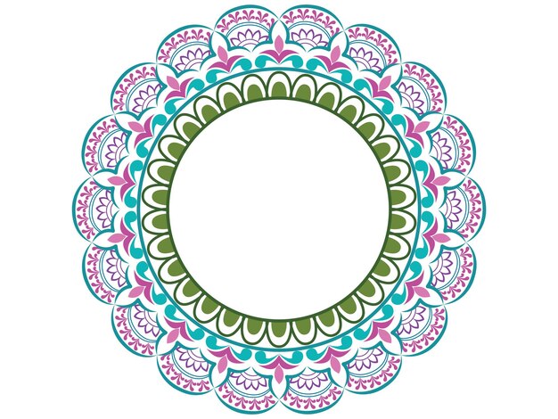 Vector mandala en árabe y bengalí