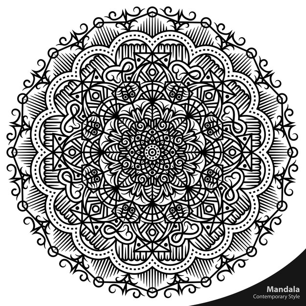 Vector mandala art natural pattern decorativo