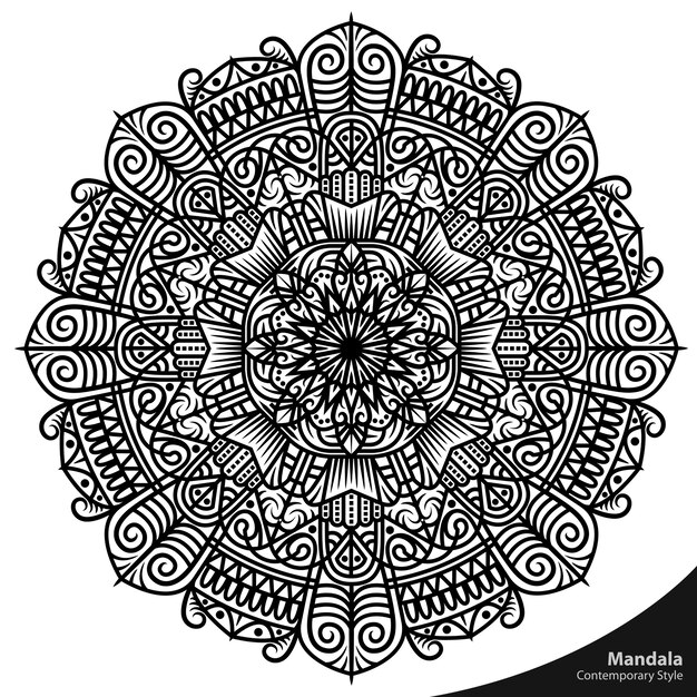 Vector mandala art natural pattern decorativo