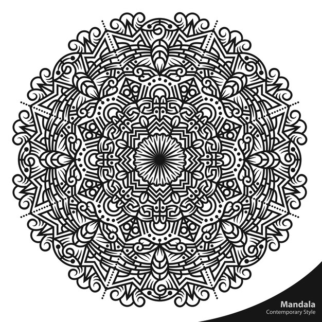 Vector mandala art natural pattern decorativo