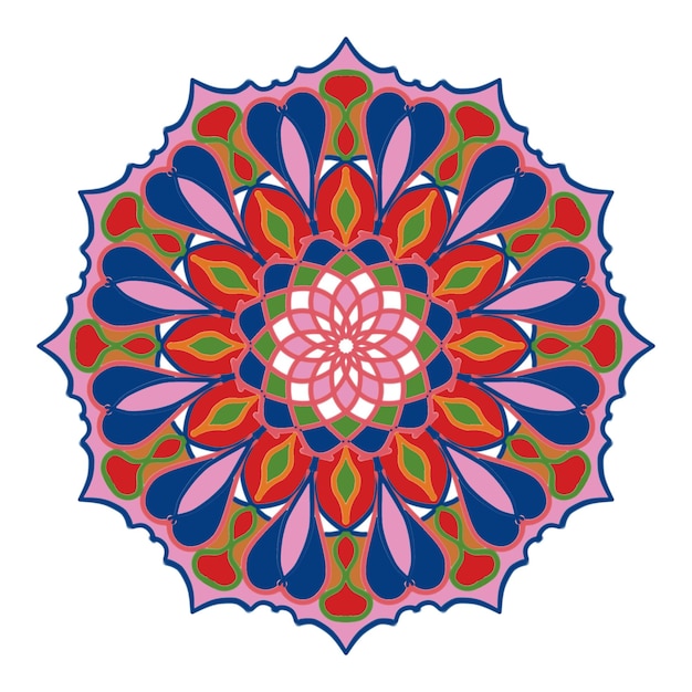 Vector mandala arte abstracto ornamento ilustración diseño decoración moda india estilo elemento floral