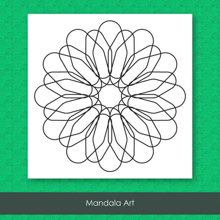 Vector mandala arte creativo diseño moderno único