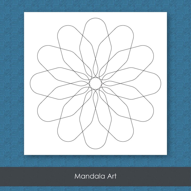 Vector mandala arte creativo diseño moderno único