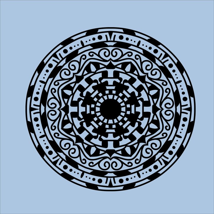 Vector mandala arte popular estilo bohemia mandala étnica ornamento redondo patrón elemento decorativo vintage