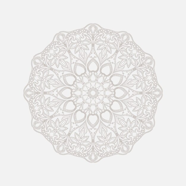 Mandala Beautiful Art color blanco Diseño de símbolo Color negro Vector libre 10