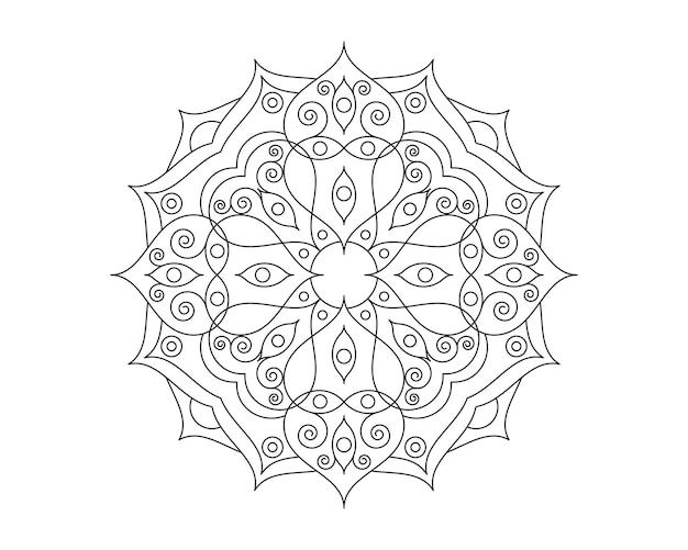 Mandala belleza Ornamento Vector icono Ilustración diseño