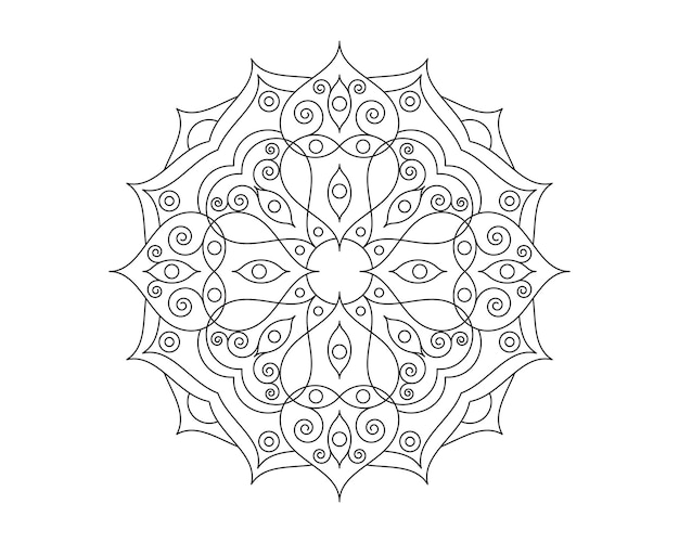 Mandala belleza ornamento vector icono ilustración diseño