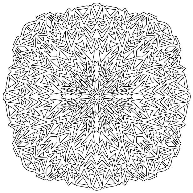 Mandala blanco y negro para colorear página vector ilustración