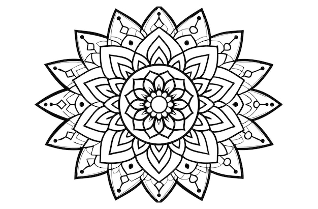 un mandala blanco y negro con un diseño que dice "mandalas"