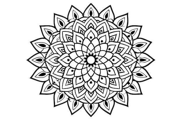 un mandala blanco y negro con un diseño que dice "mandalas"