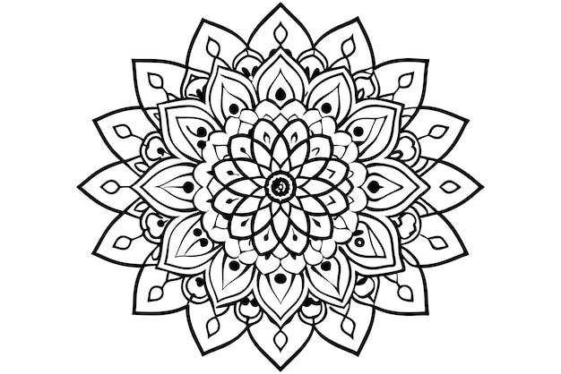 un mandala blanco y negro con un diseño que dice la palabra cita en él