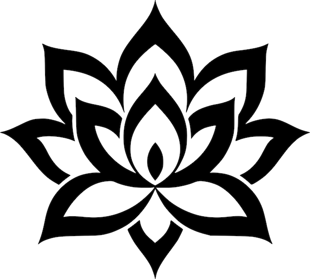 Mandala blanco y negro icono aislado ilustración vectorial