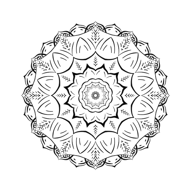 Mandala en blanco y negro