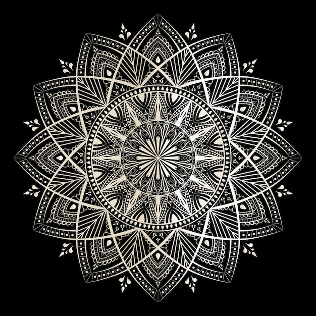 Mandala en blanco y negro