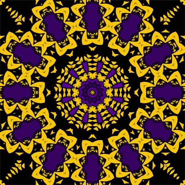 Mandala boho dibujado a mano ilustración vectorial de patrones sin fisuras