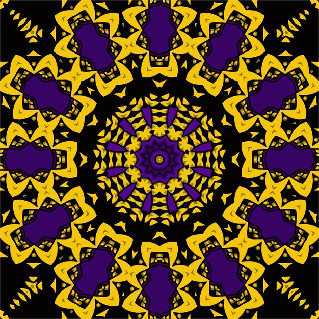 Mandala boho dibujado a mano ilustración vectorial de patrones sin fisuras