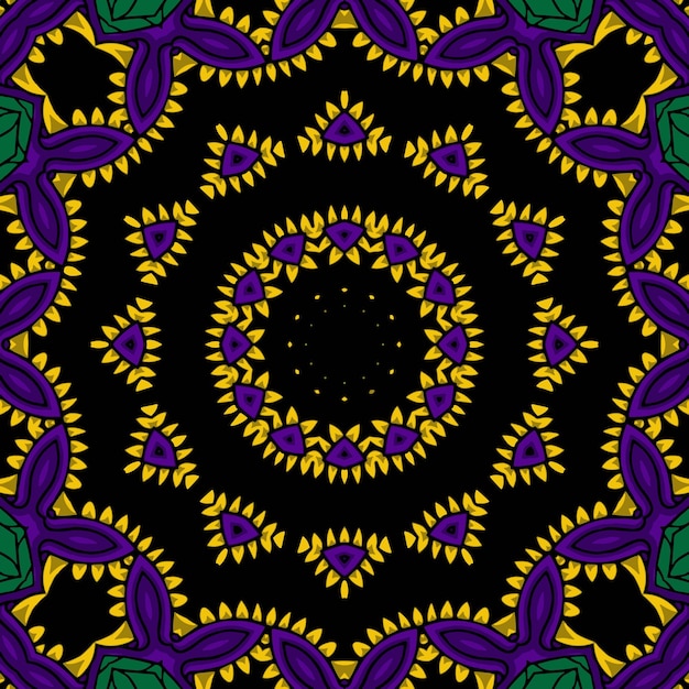 Mandala boho dibujado a mano ilustración vectorial de patrones sin fisuras