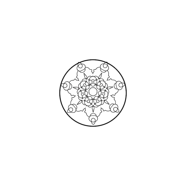 mandala con círculo de color redondo