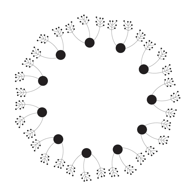 Mandala del círculo de ramas