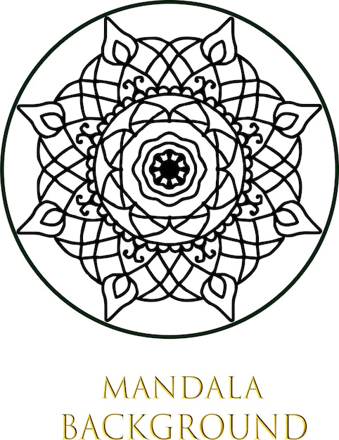 Un mandala con un círculo verde y la palabra mandala.