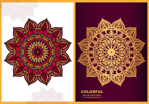 Mandala de color agradable de vector libre con formas florales diseño adornado redondo