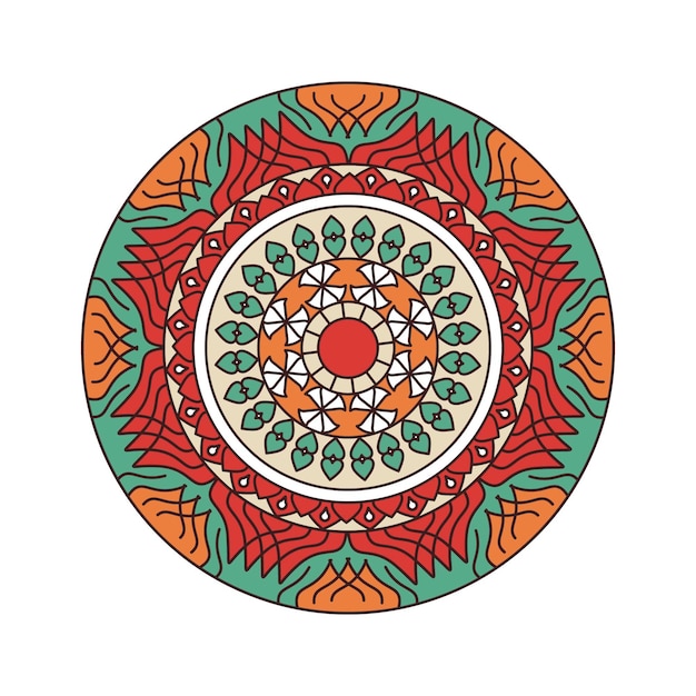 mandala de color en blanco