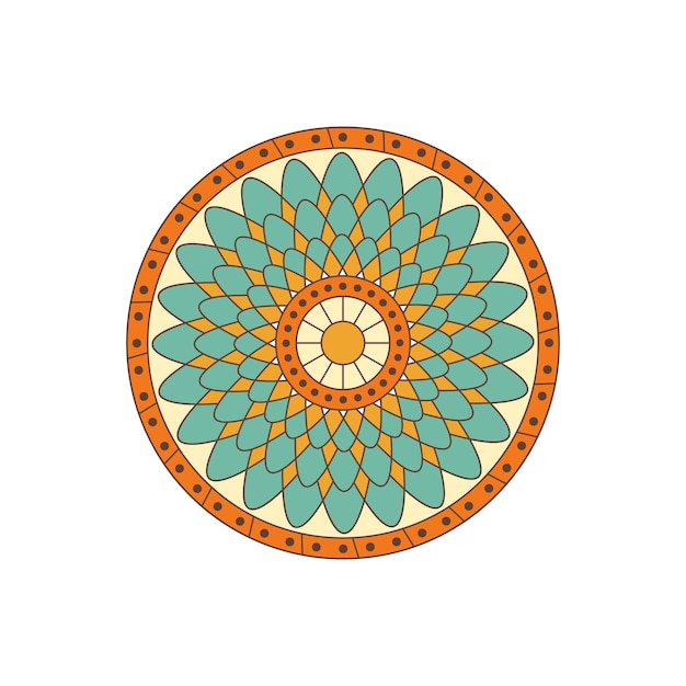 mandala de color en blanco