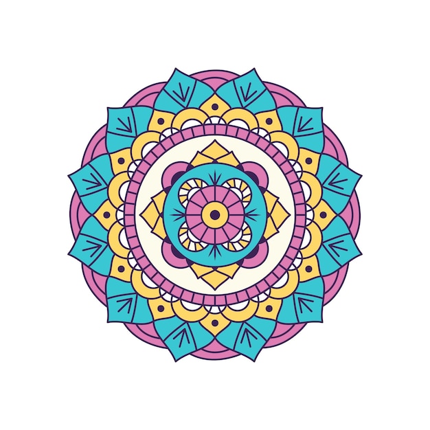 Mandala de color en blanco