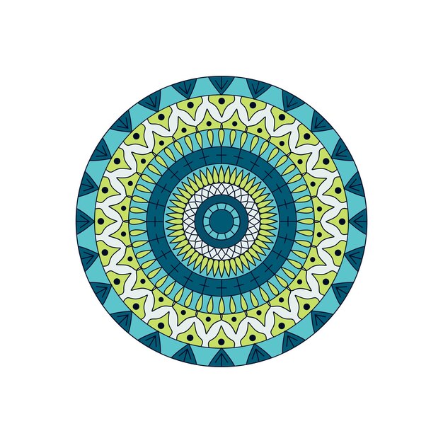 mandala de color en blanco