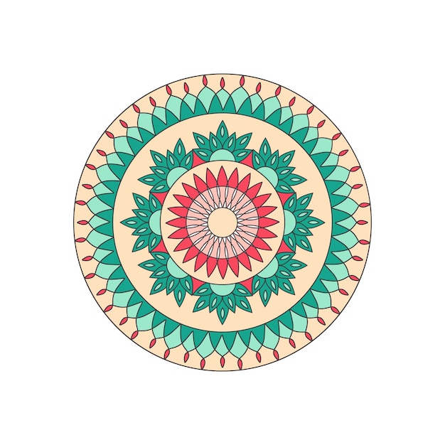 mandala de color en blanco