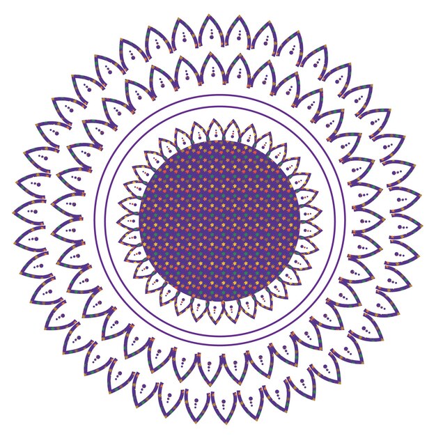 El mandala de color de la hoja