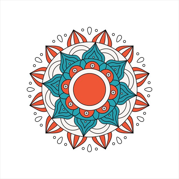 Mandala de color indio