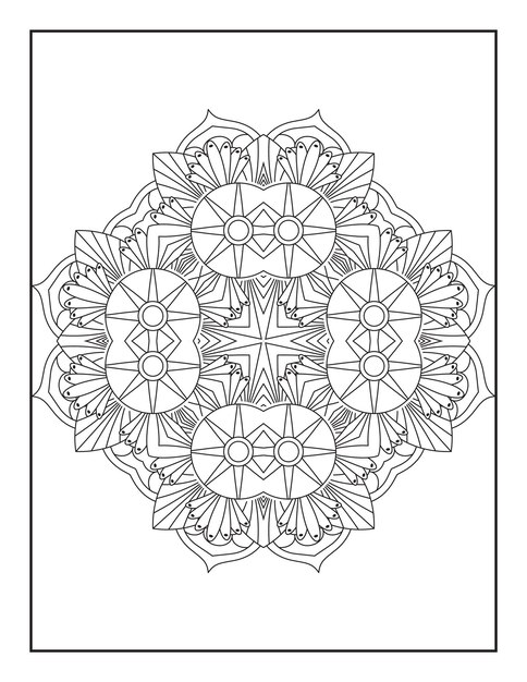 Mandala para colorear para adultos Libro para colorear para adultos Mandala floral para colorear
