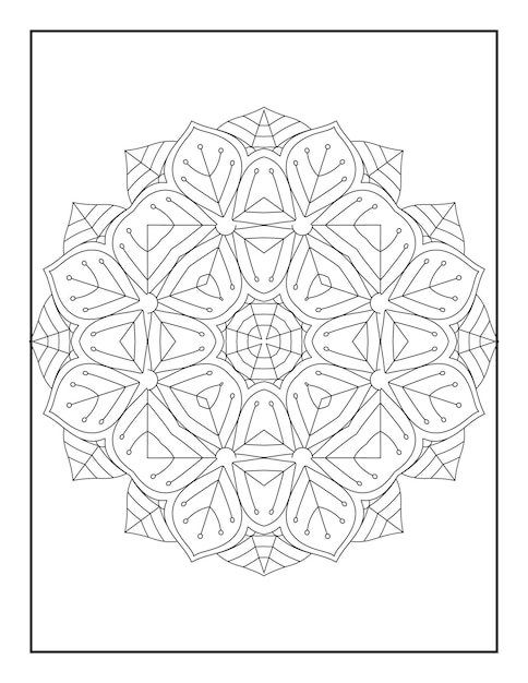 Mandala para colorear para adultos Libro para colorear para adultos Mandala floral para colorear