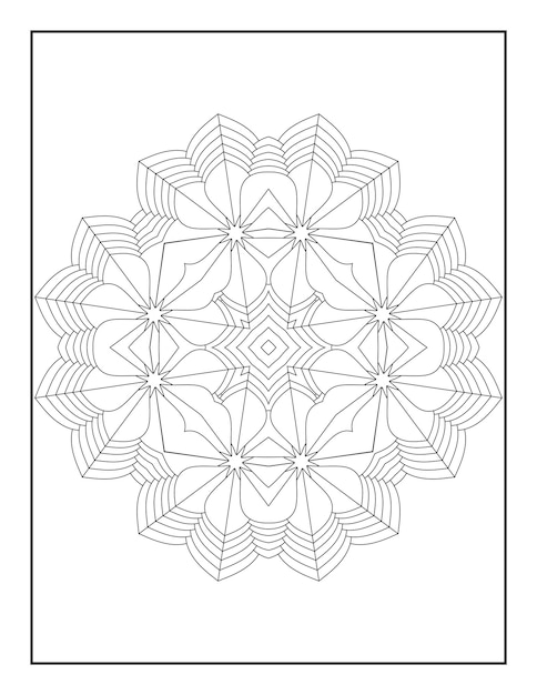 Mandala para colorear para adultos Libro para colorear para adultos Mandala floral para colorear