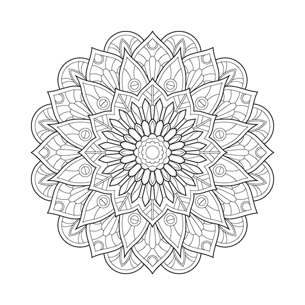 Mandala para colorear para adultos.