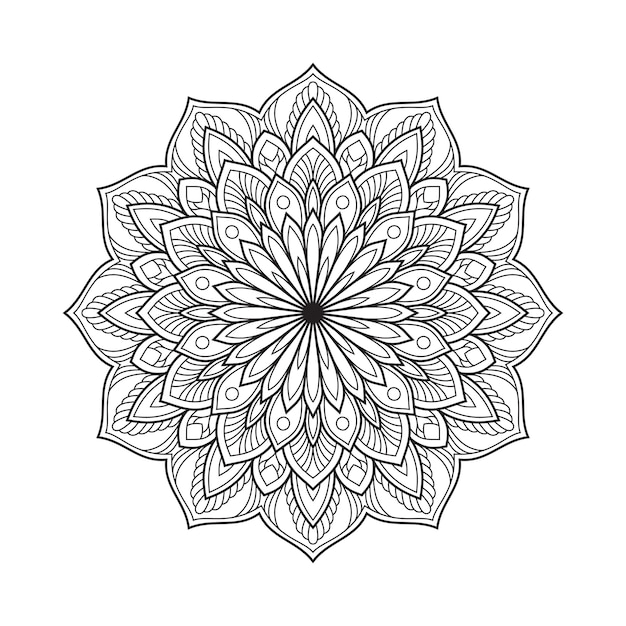 Mandala para colorear para adultos.