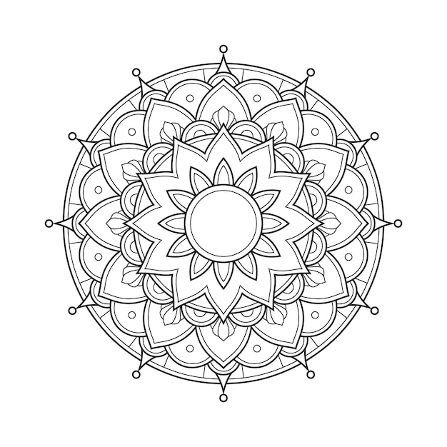 Mandala para colorear para adultos.