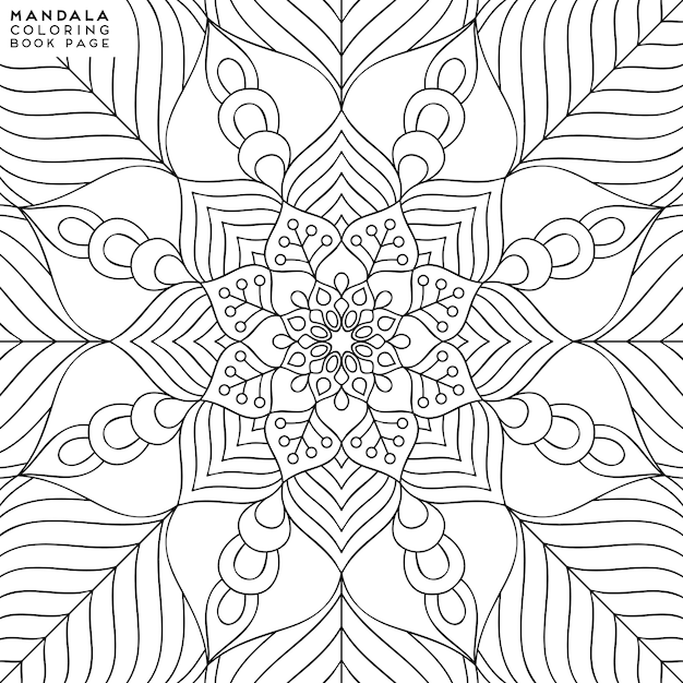 Mandala para colorear ilustración