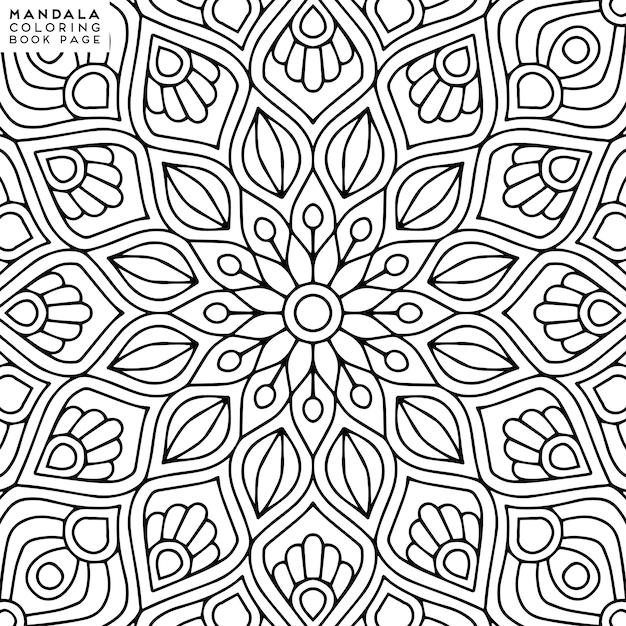 Mandala para colorear ilustración