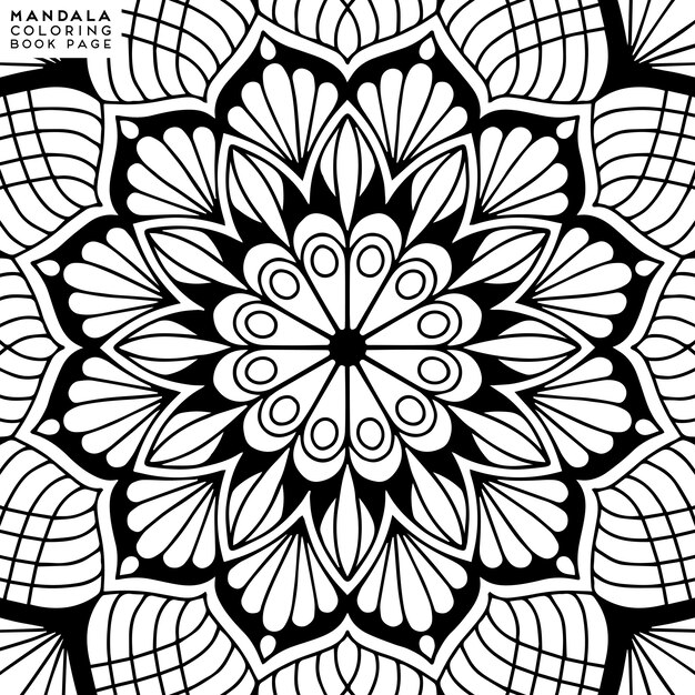 Mandala para colorear ilustración