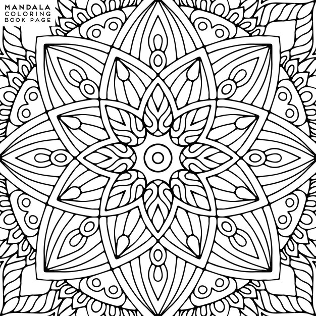 Mandala para colorear ilustración